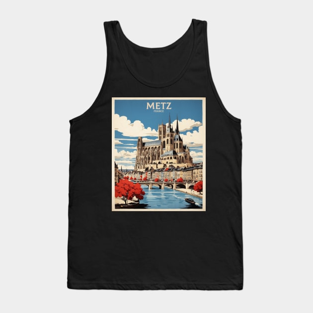 Metz France Vintage Poster Tourism Tank Top by TravelersGems